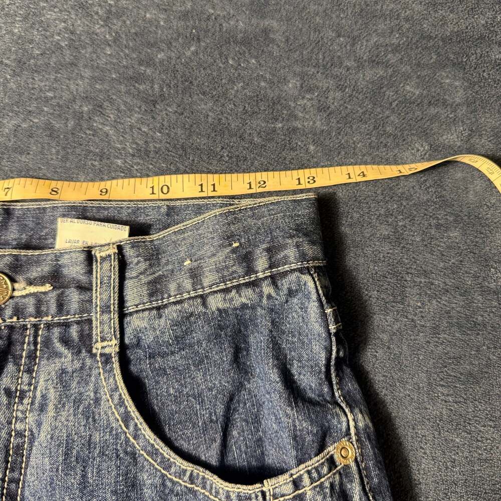 Vintage Y2K R21 Acid Wash Embroidered Bootcut Denim Jeans - Picture 9 of 11
